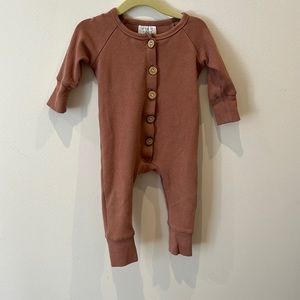 Mebie Baby Ribbed Button Romper 6-12 months